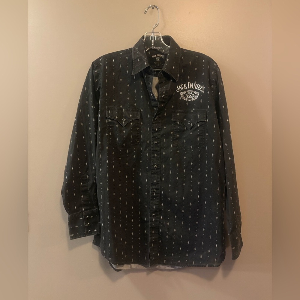 Jack Daniel's Charcoal Patterned Shirt